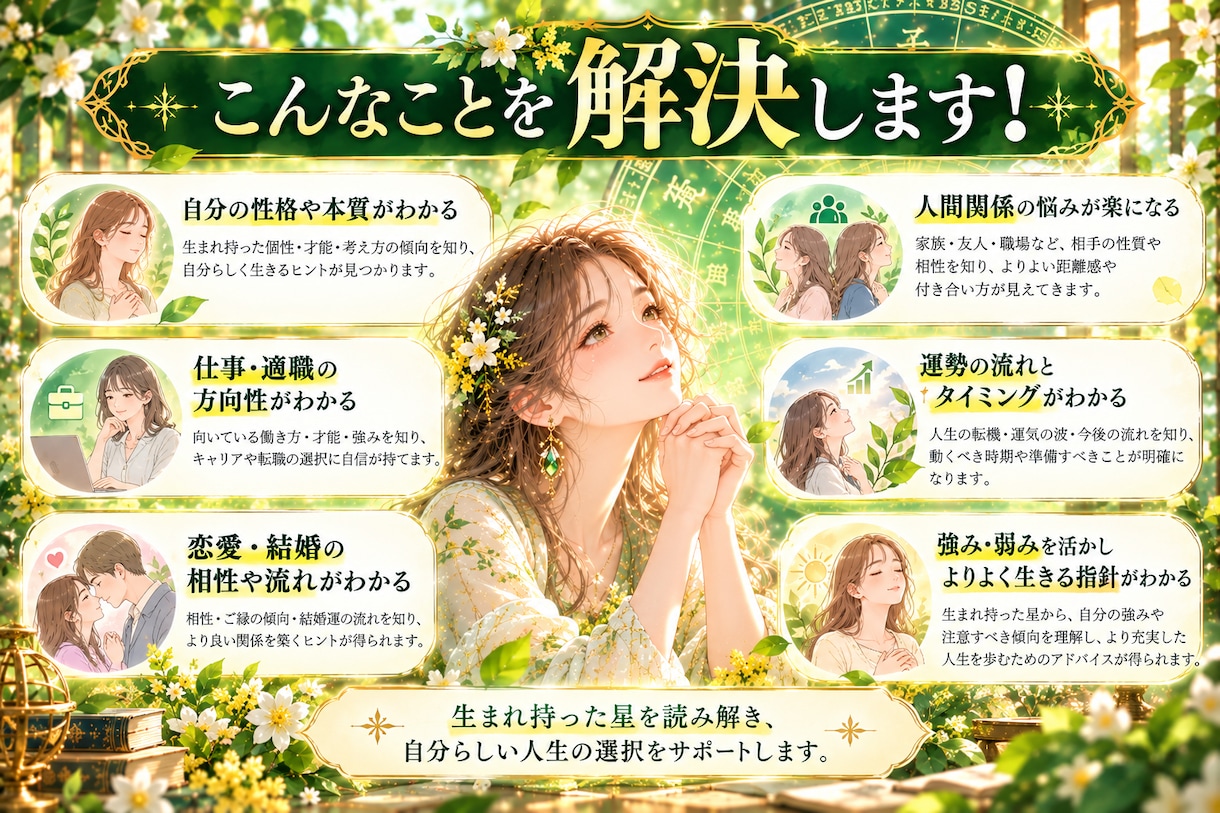 算命学であなたのお悩みや不安をしっかり読み解きます 人生など自分や相手のことを深く知るための学問をあなたにお届け イメージ3