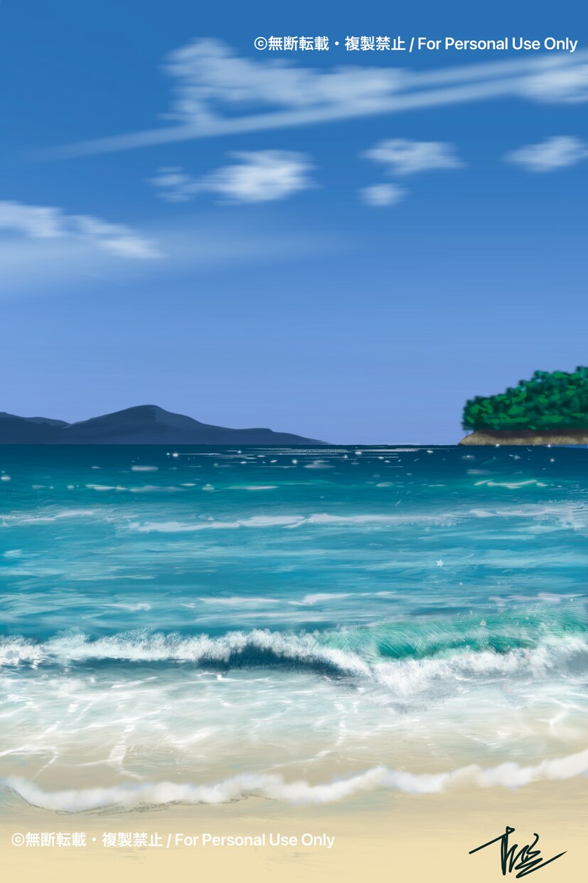 日本の四季を手描きしています 手描き日本の四季デジタルイラストをSNSアイコンや壁紙に！ イメージ6
