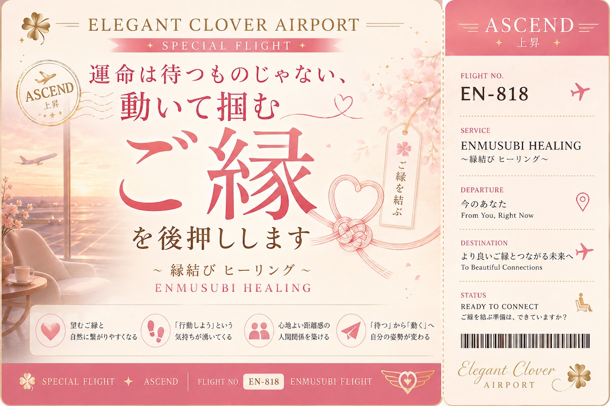 動いて繋がるご縁を後押しします 〜望むご縁と繋がるヒーリング〜 イメージ1