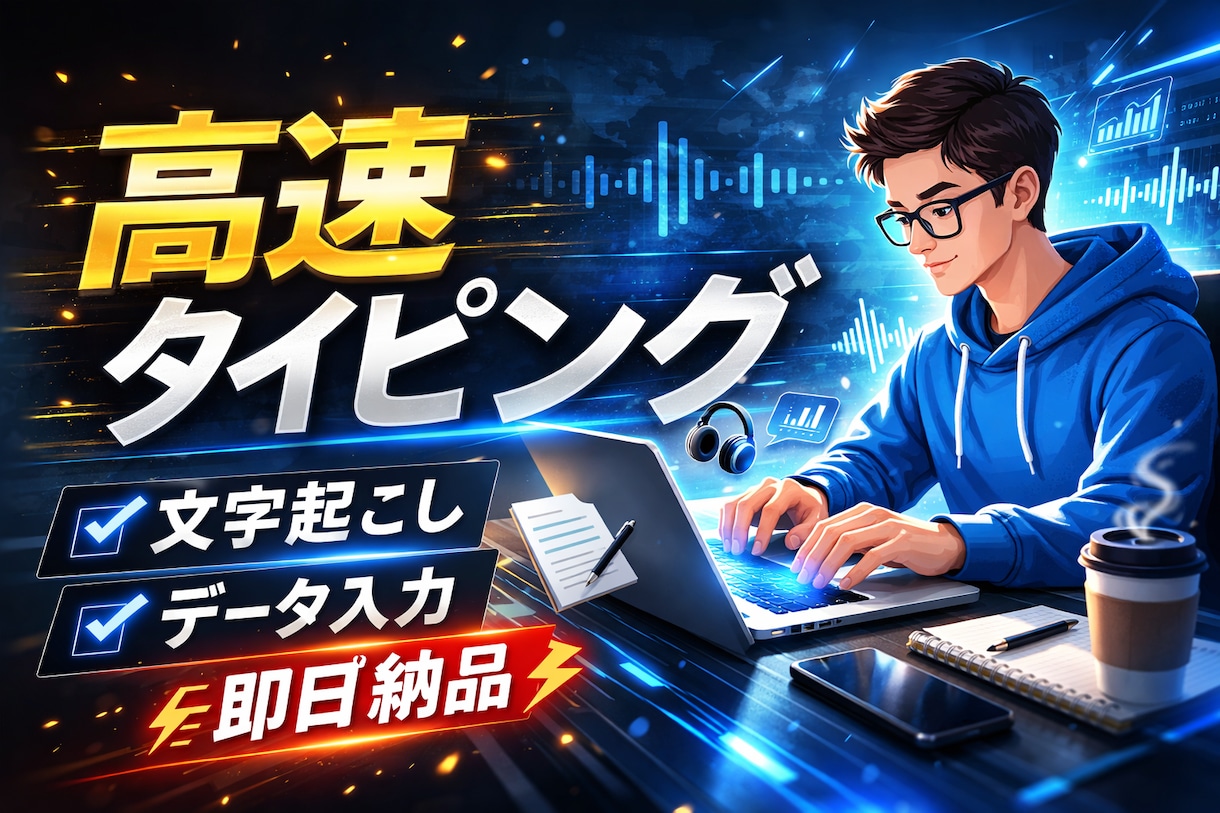 高速・高精度で文字起こし・データ入力します 「高速・高精度対応｜即日納品も可能です イメージ1