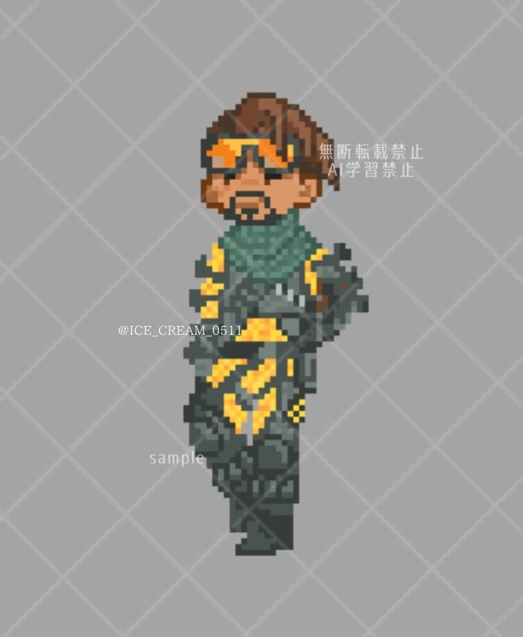 ゲームなどに使える立ち絵のドット絵を描きます あなたのキャラクターをドット絵にしませんか？ イメージ1
