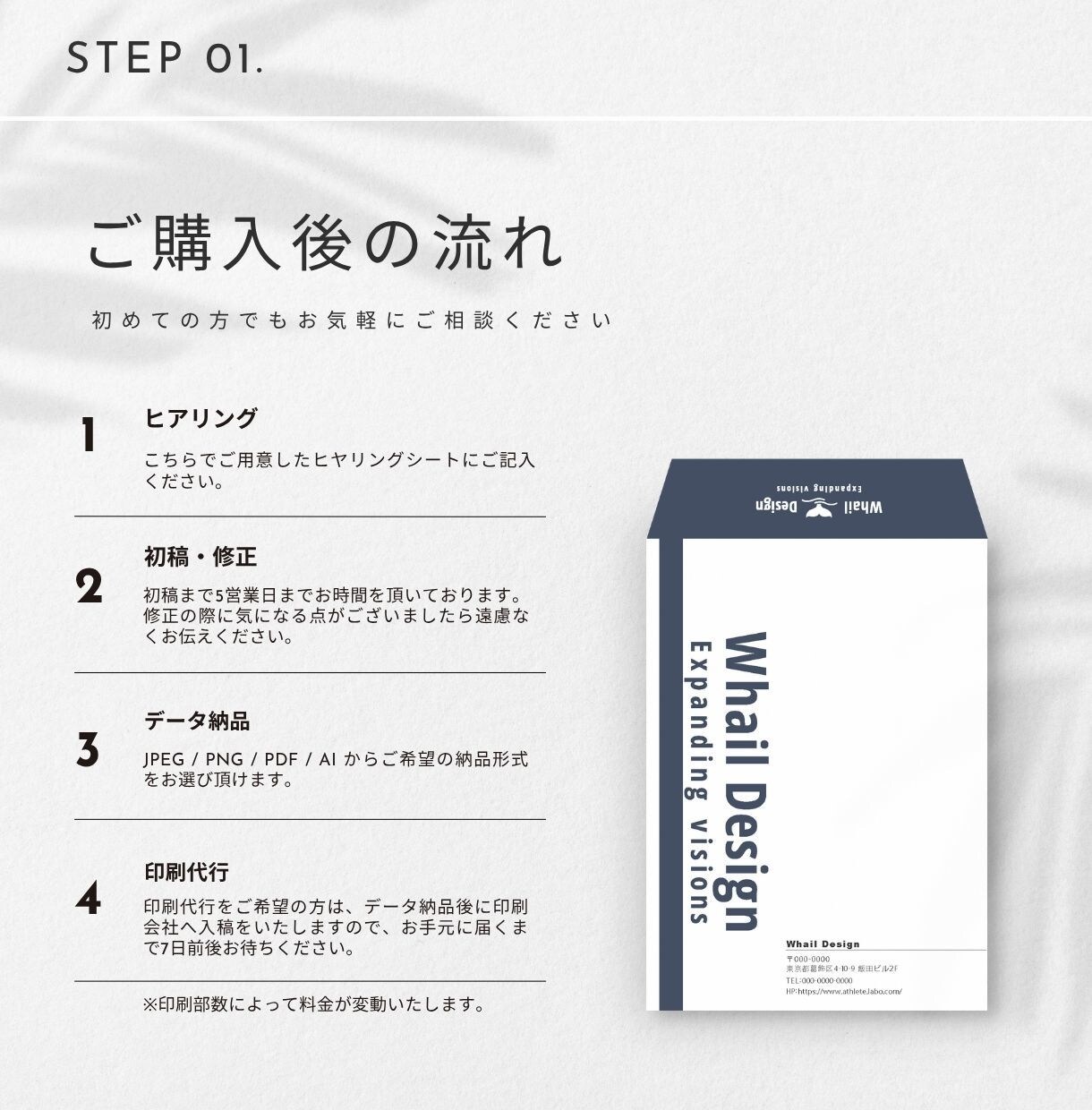 開ける前から、印象に残る封筒デザインを制作します ブランディングを意識したロゴや名刺と統一感ある封筒デザイン！ イメージ12