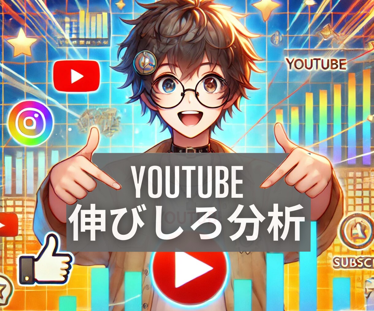 YouTubeチャンネル分析で伸びしろ解析をします アナリティクス分析でで登録者を増やす伸びしろ戦略を提案！ イメージ1