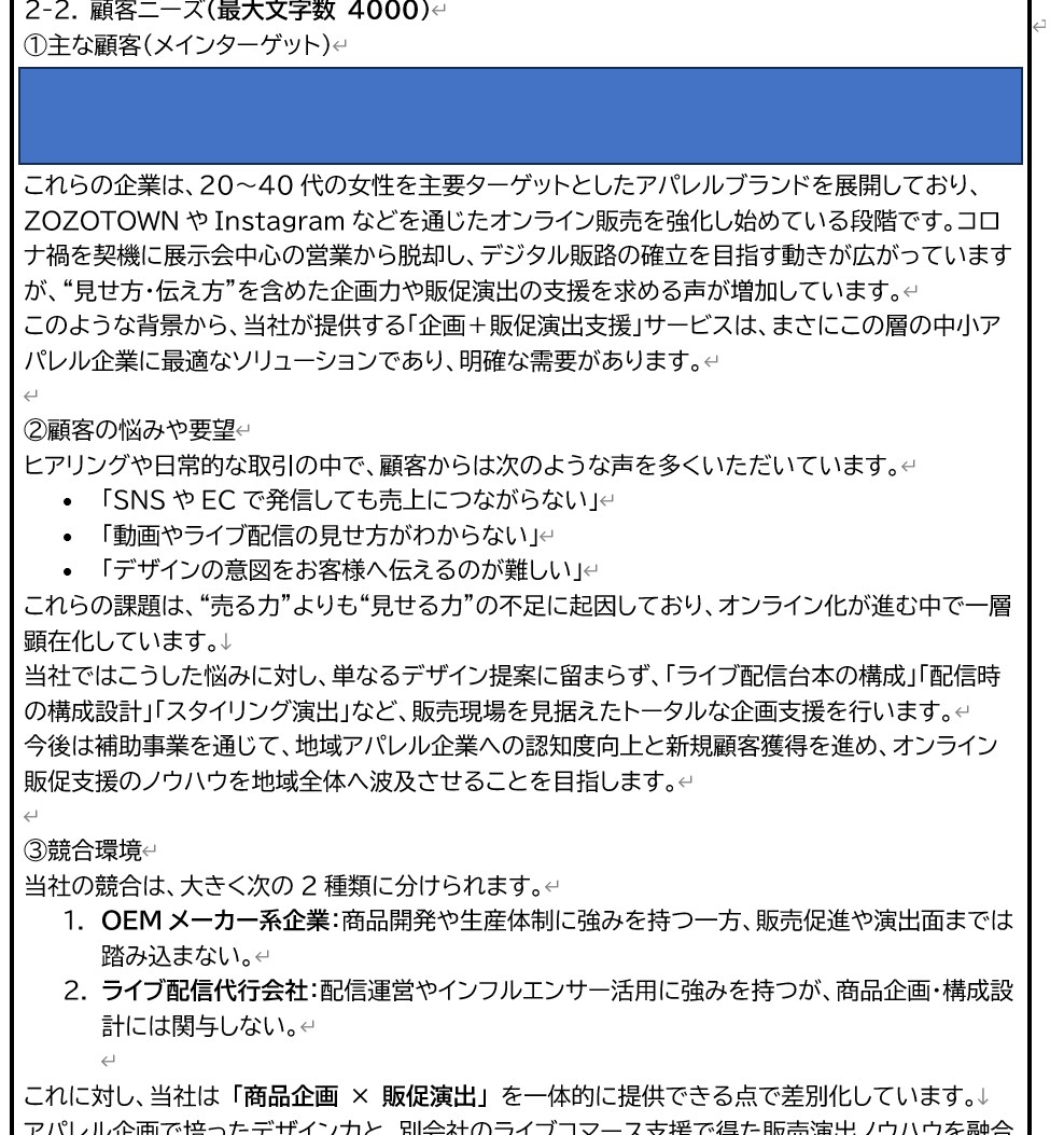 第19回対応 持続化補助金の事業計画書を作成します 様々な角度から、チームで支援します イメージ5