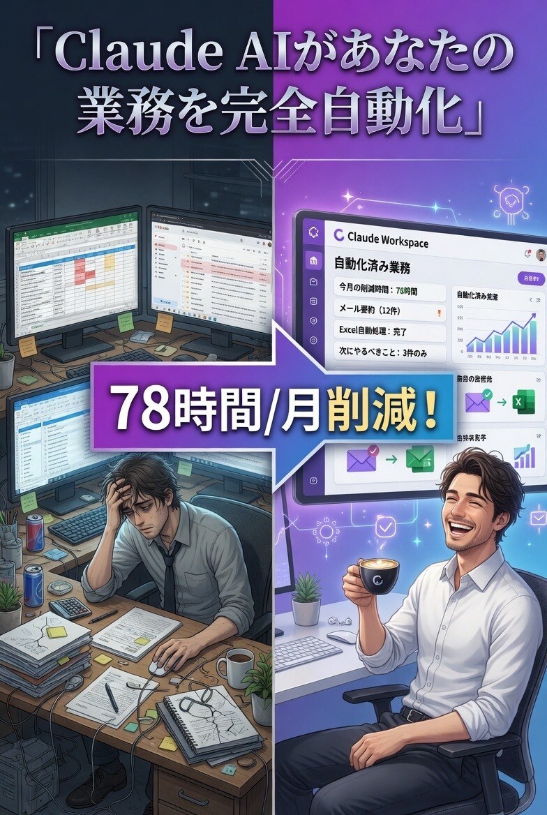 Claude AIで業務自動化を即日診断します EC・副業の手作業を78時間削減する診断書を納品 イメージ2