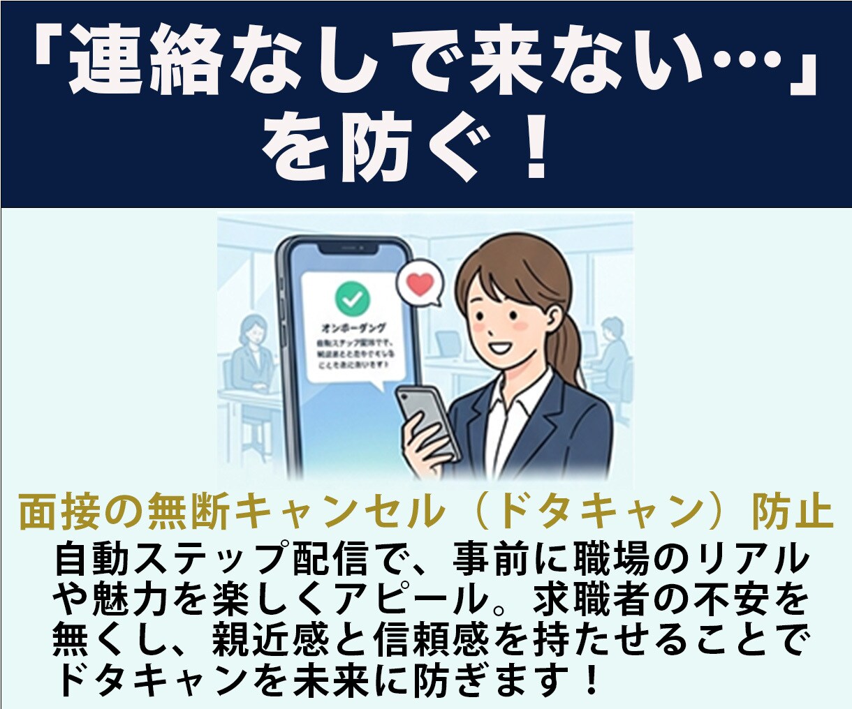 応募しない求職者をLINEで採用につなげます 【1社限定モニター】求人のカゴ落ち対策×採用自動化システム イメージ4