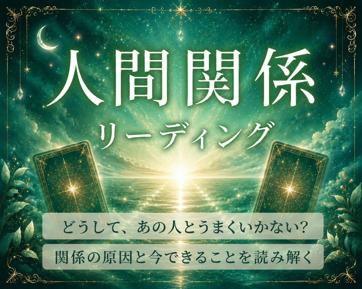 人間関係｜うまくいかない原因を読み解きます 友人・家族・職場・ママ友…人には言いづらい関係のお悩みも鑑定 イメージ1
