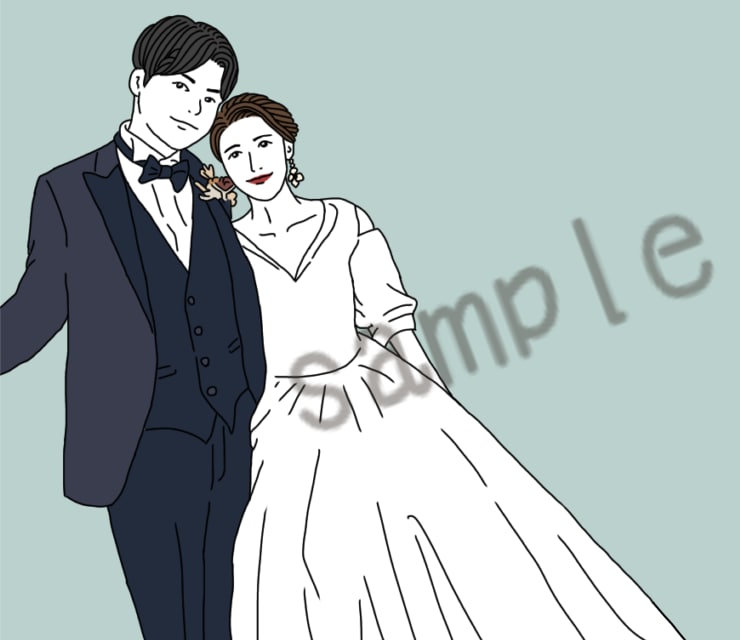結婚式のペーパーアイテムに使えるイラスト描きます オリジナルイラストで、オリジナルグッズを作ってみませんか？ イメージ7
