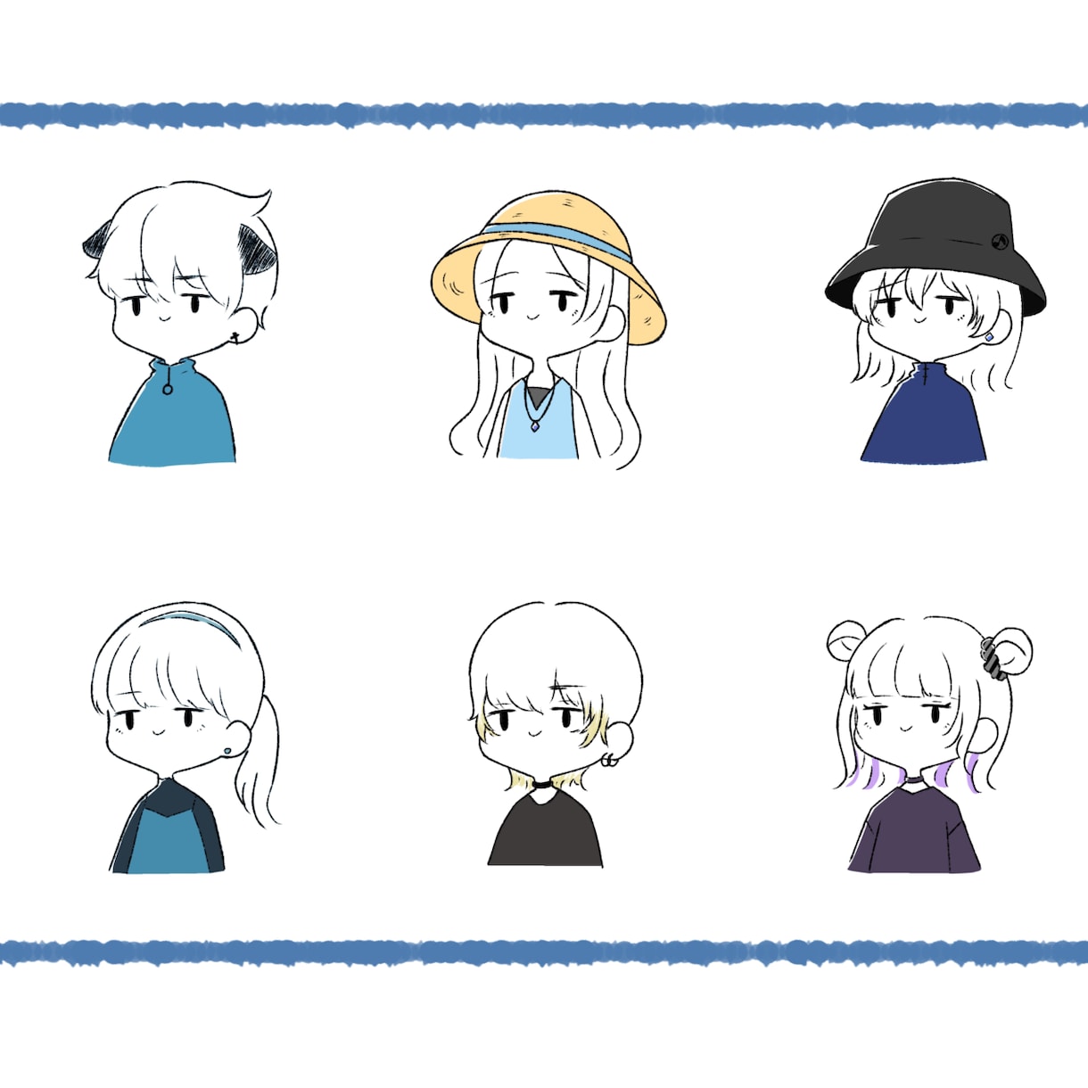 ラフでゆるめな人物イラスト描きます SNSでのアイコンにぴったりです！ イメージ1