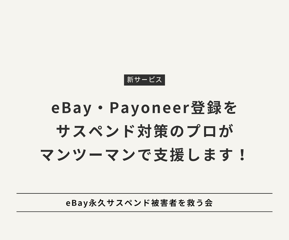 eBay・ペイオニア登録を全面サポートします サスペンド対策のプロが支援します！サスペンドされても安心！ イメージ1