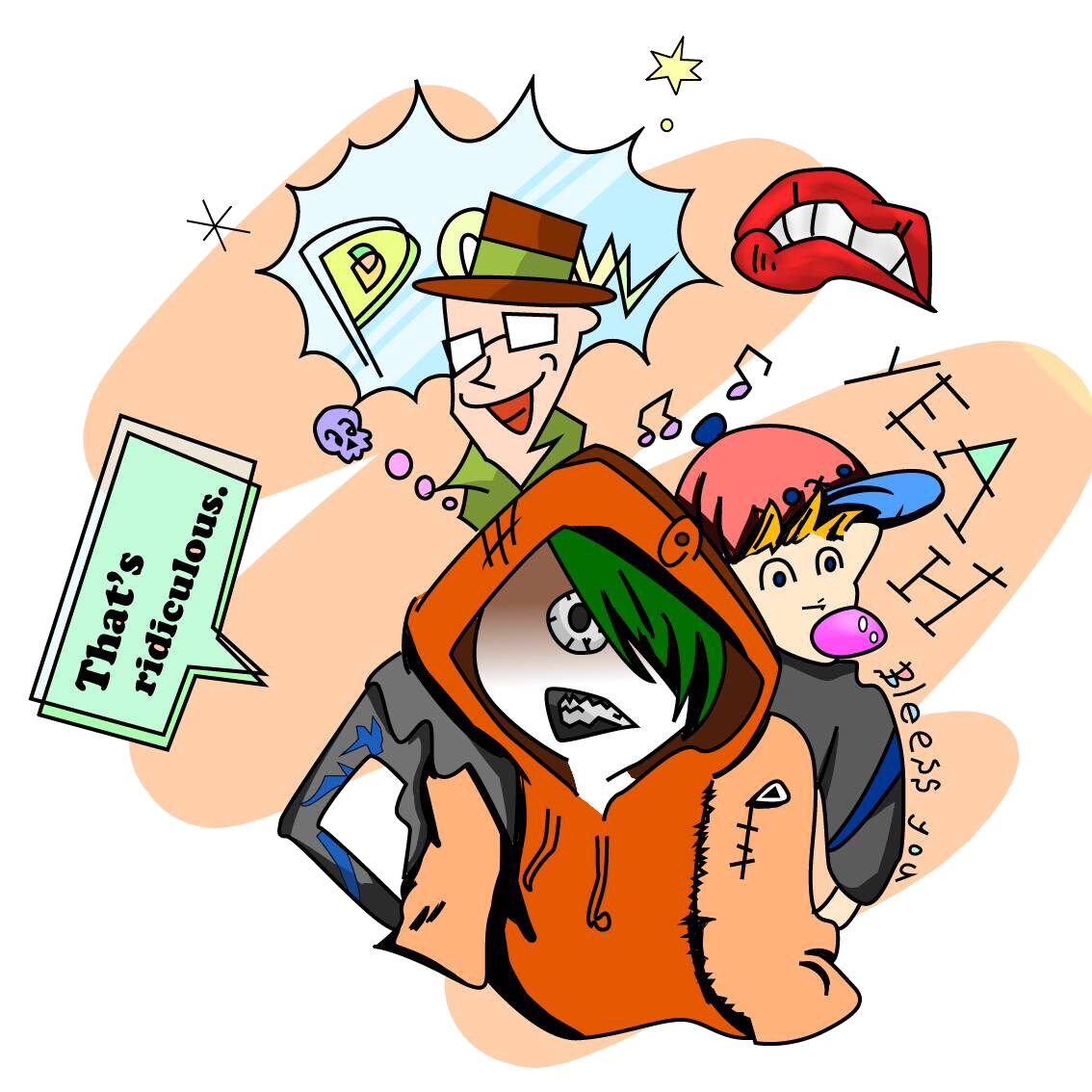 オリジナルイラスト(2枚付)。写真プリントしてます 僕のその時の感情を絵にしています イメージ4
