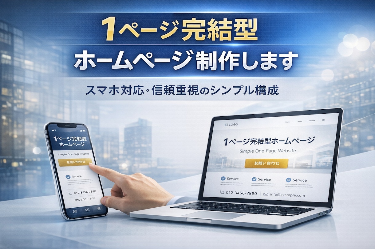 1ページ完結型ホームページ制作します スマホ対応・信頼重視のシンプル構成 イメージ1