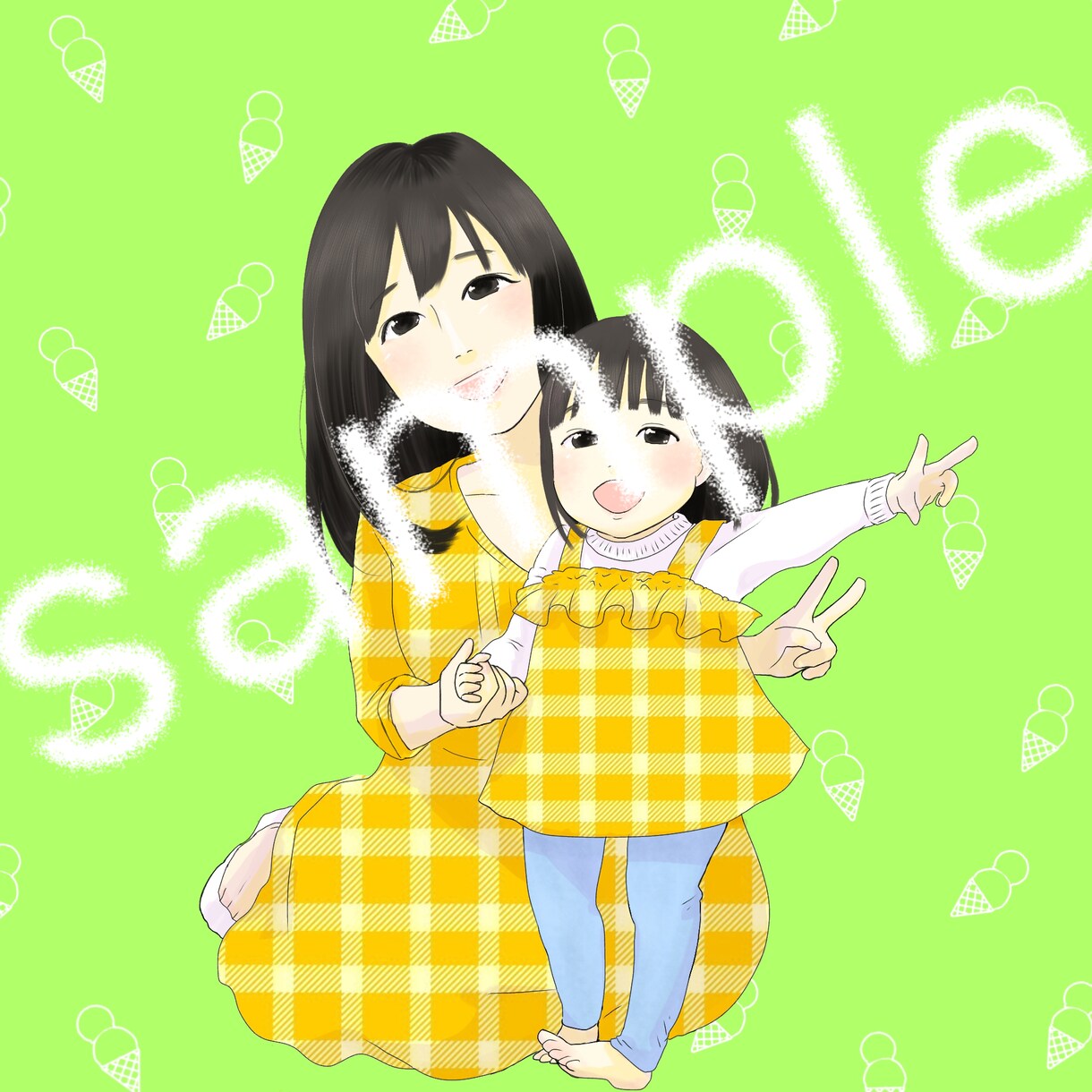 全身で！あなたやお子様の似顔絵を描きます デフォルメを入れたかわいい似顔絵をデータでお渡しします！ イメージ3