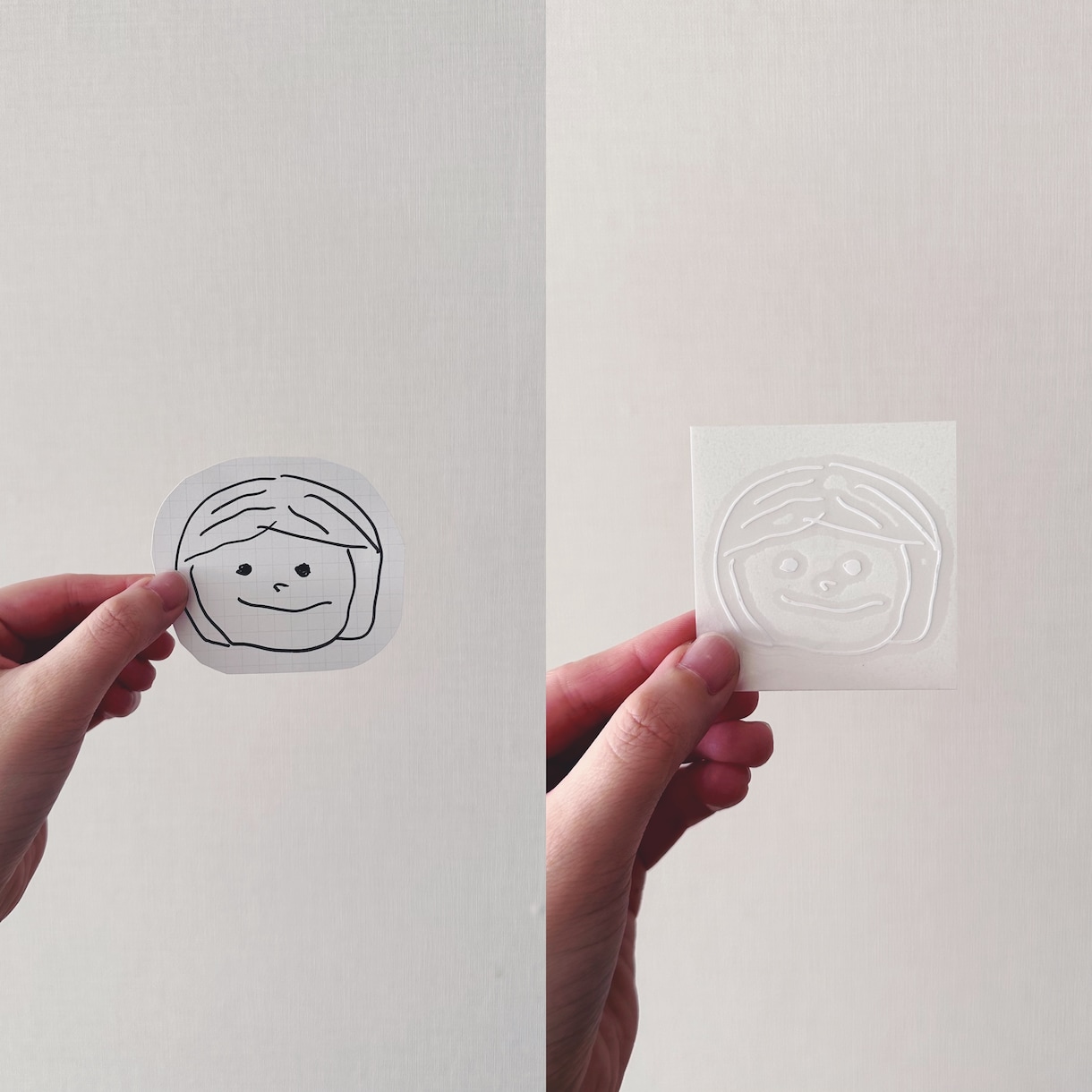 お子さんが描いた絵をステッカーにします 写真を送っていただくだけでOKです イメージ3
