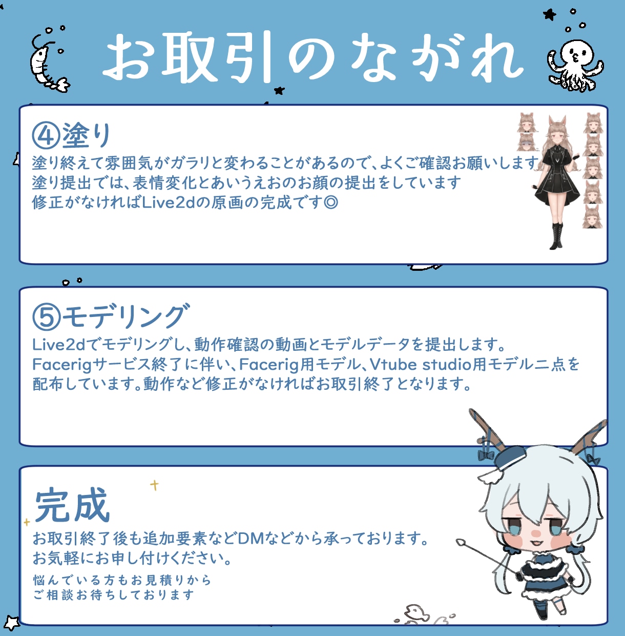まぐろ産Live2dお取引済の方】差分追加します すでにお取引終了している方向けLive2d差分追加 イメージ3
