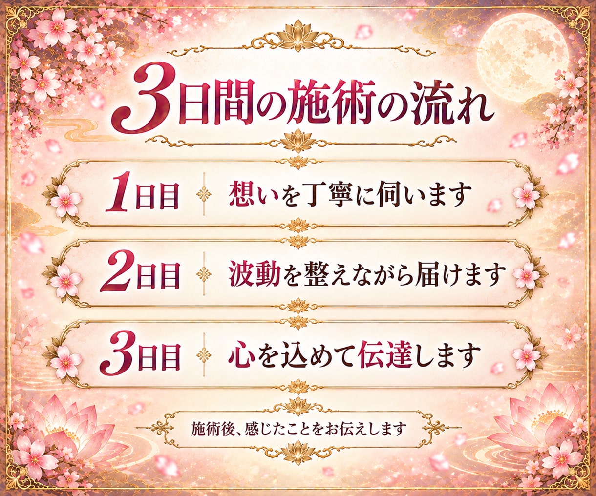 強化版｜3日間連続であの人へ思念伝達します 3日間、想いを重ねて届け、日ごとの反応まで読み取ります イメージ3