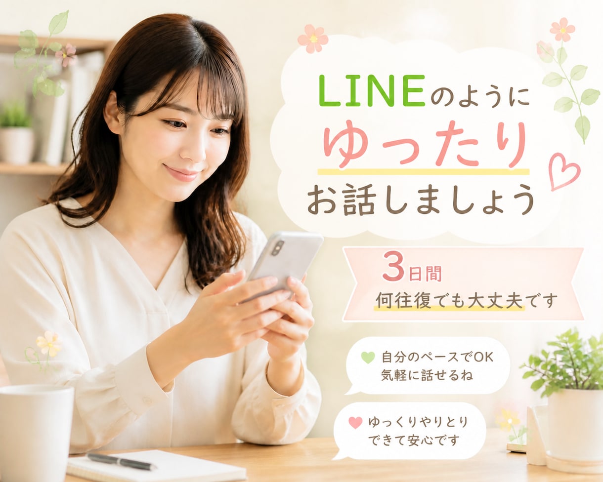 ママ友になります ３日間、何往復でもいいのでゆったりとお話しましょう イメージ1