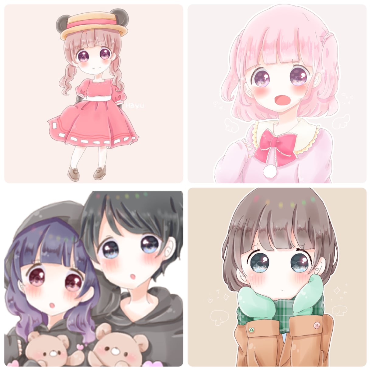 キラキラなゆめかわいいイラスト描きます 可愛らしいアイコン、ヘッダー、キャス画など欲しい方向け イメージ2