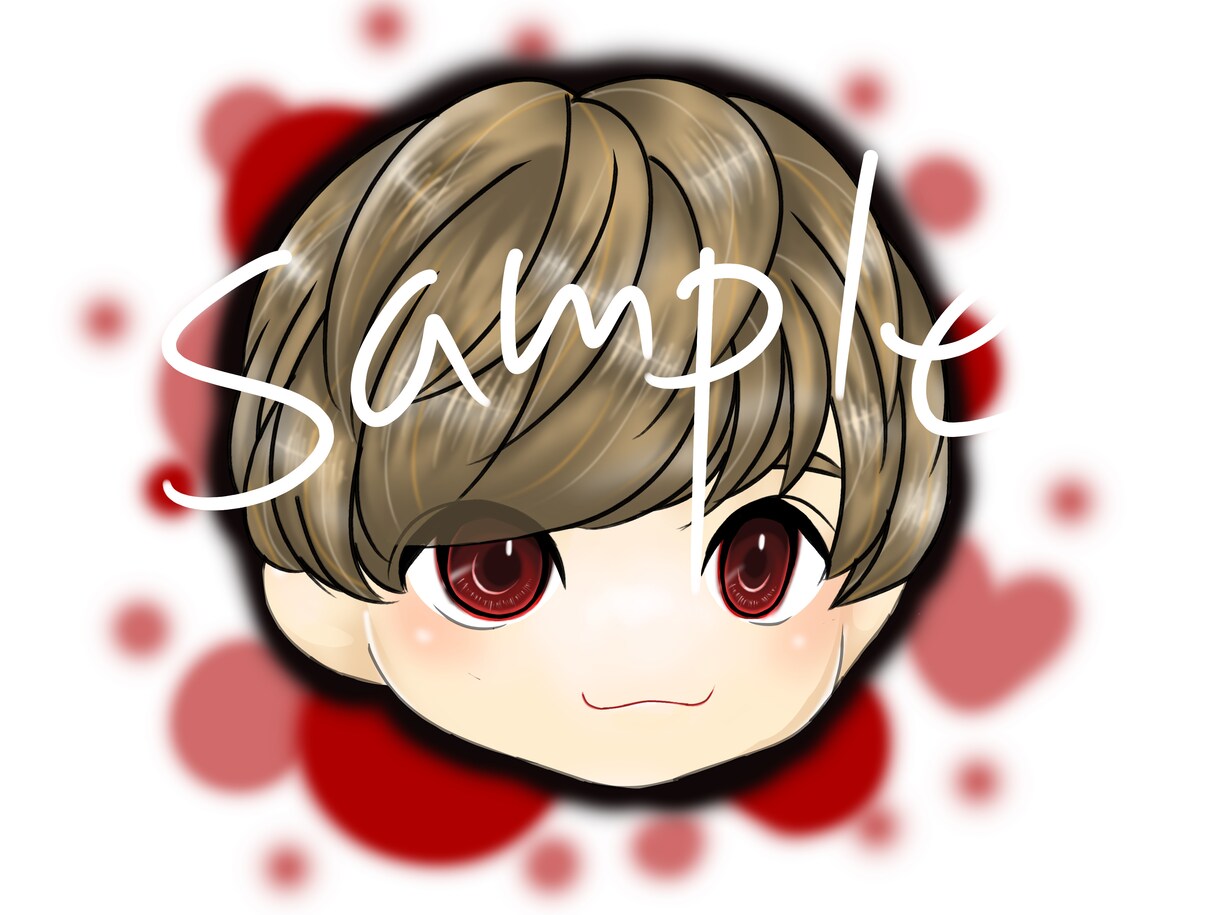 SNS用アイコン描きます 2表情（普通、笑顔）描きます！追加オプションあり イメージ2