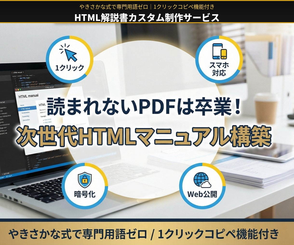 あなたのノウハウをHTML解説書に仕上げます PDFはもう古い！PCで開きながらコピペ可能なWebツール イメージ2
