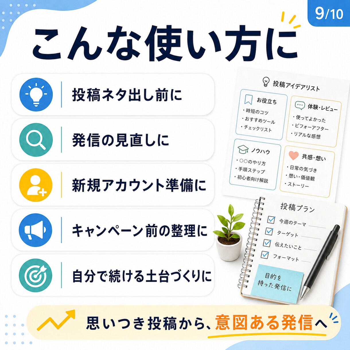 インスタ迷子向け投稿企画シートをまとめて作成します ざっくり回答でOK迷わず発信できる投稿までの流れを整理します イメージ9