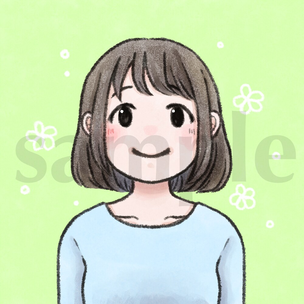 アナログ風のやわらかいタッチでアイコン制作します 商用利用可！SNSやブログに！かわいいほんわか似顔絵アイコン イメージ5