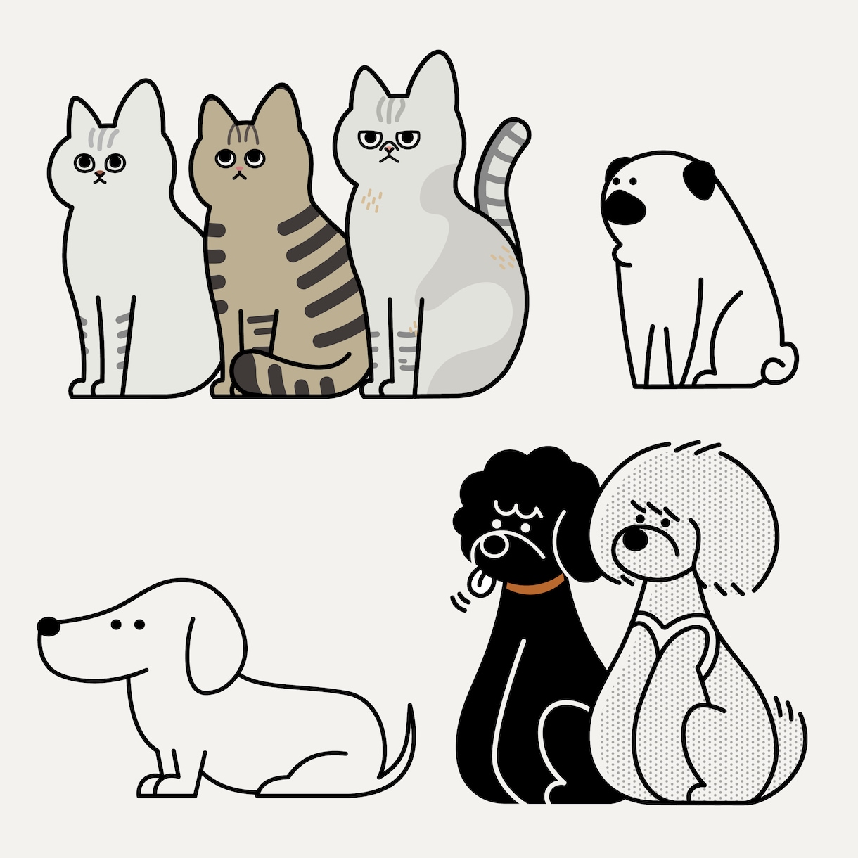 オリジナルペットイラストで年賀状制作します デザイナーが大切なペットを年賀状にします イメージ10