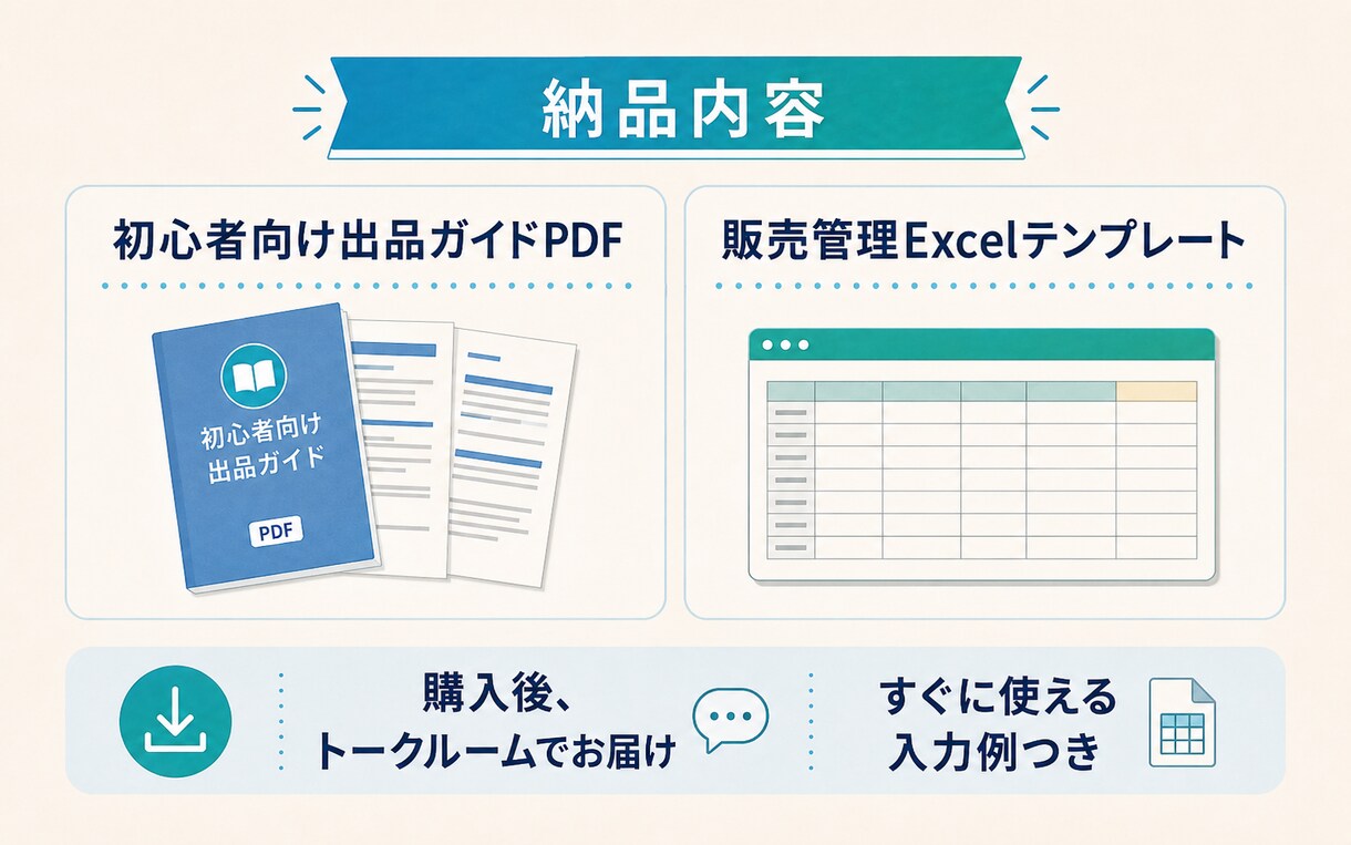 初心者向けフリマ出品ガイドをお渡しします メルカリ・Yahoo!フリマ攻略PDF＋Excel イメージ9
