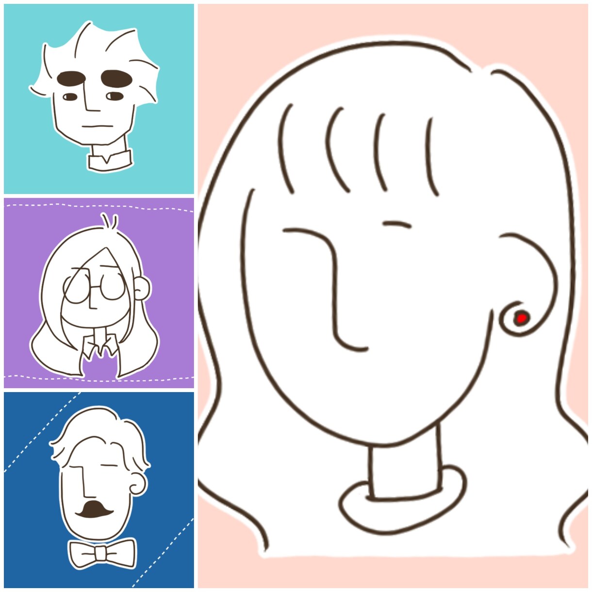 最短即日●シンプルな似顔絵描きます シンプルながら似ているキャラクターを描きます イメージ1