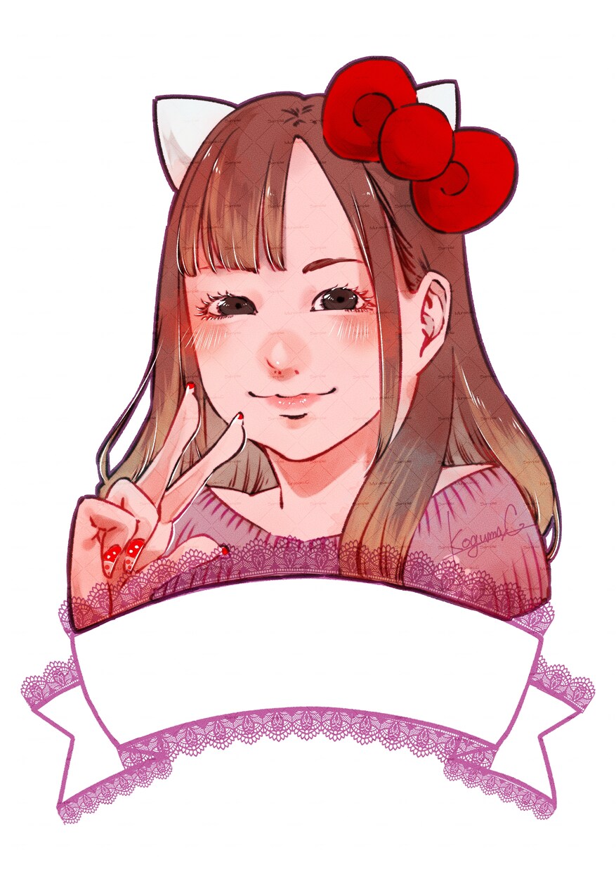 バストアップの似顔絵承ります ❀アナログっぽく可愛すぎない等身大のイラストです❀ イメージ1