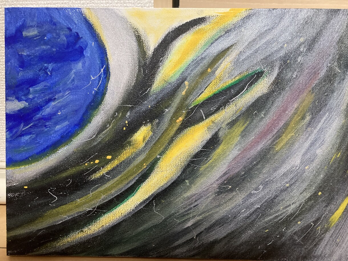 一瞬の閃きをお届けします 宇宙をイメージし、感じたままを描きました。 イメージ1