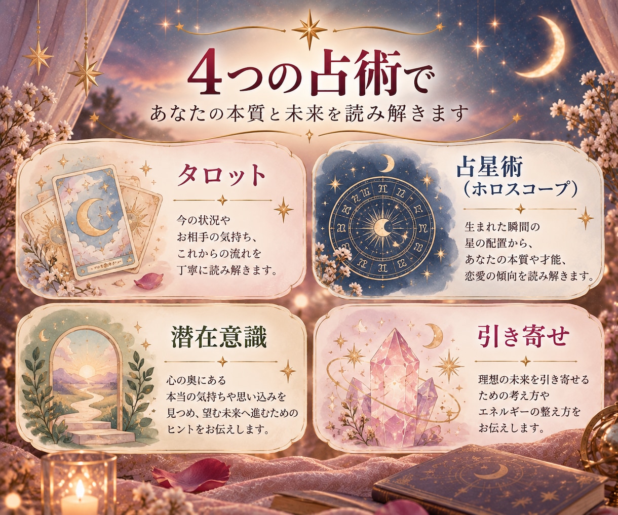 曖昧な関係に悩むあなたの恋を優しく占います 彼との関係も、あなた自身の幸せも、大切に イメージ3