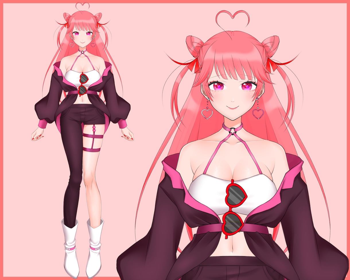 男女のVtuber用モデルを制作します イラスト～LIVE2Dモデリング イメージ2