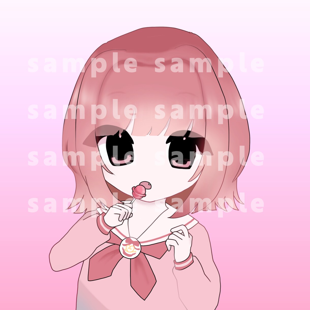 量産型や地雷系のアイコンお描きします 一度で目を引くアイコニックなイラストオーダー♡ イメージ3