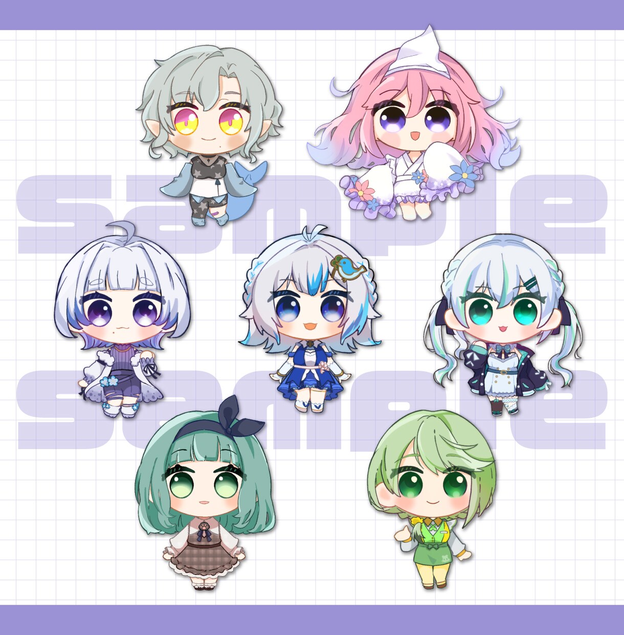 ちょこんっとしたデフォルメイラスト描きます 【限定5名まで特別価格】SNSや配信のサムネ・アイコンに！ イメージ2