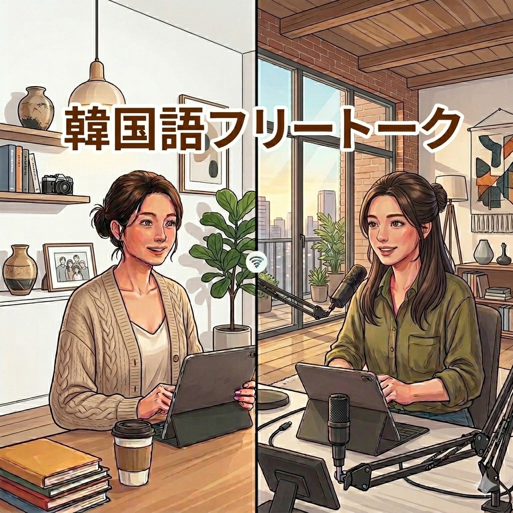 韓国語で楽しくフリートークします 教材なしの30分間、リラックスして楽しくお話ししましょう！ イメージ1
