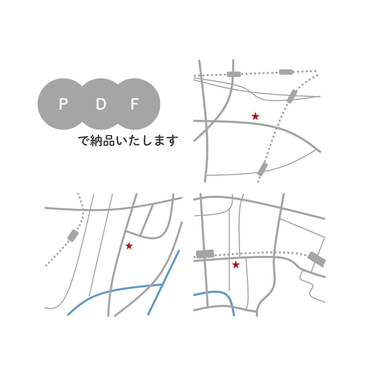伝わる！シンプルな地図をお作りします 【PDF納品】ホームページ/ショップカード/名刺/チラシ イメージ4