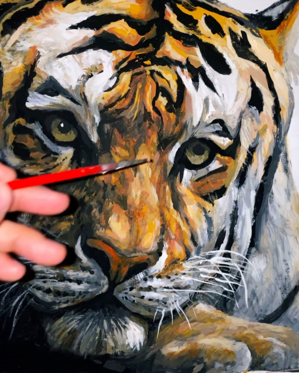 アクリル画の虎の原画描きます 部屋に絵画を飾りたい方、記念にプレゼントしたい方にオススメ イメージ5