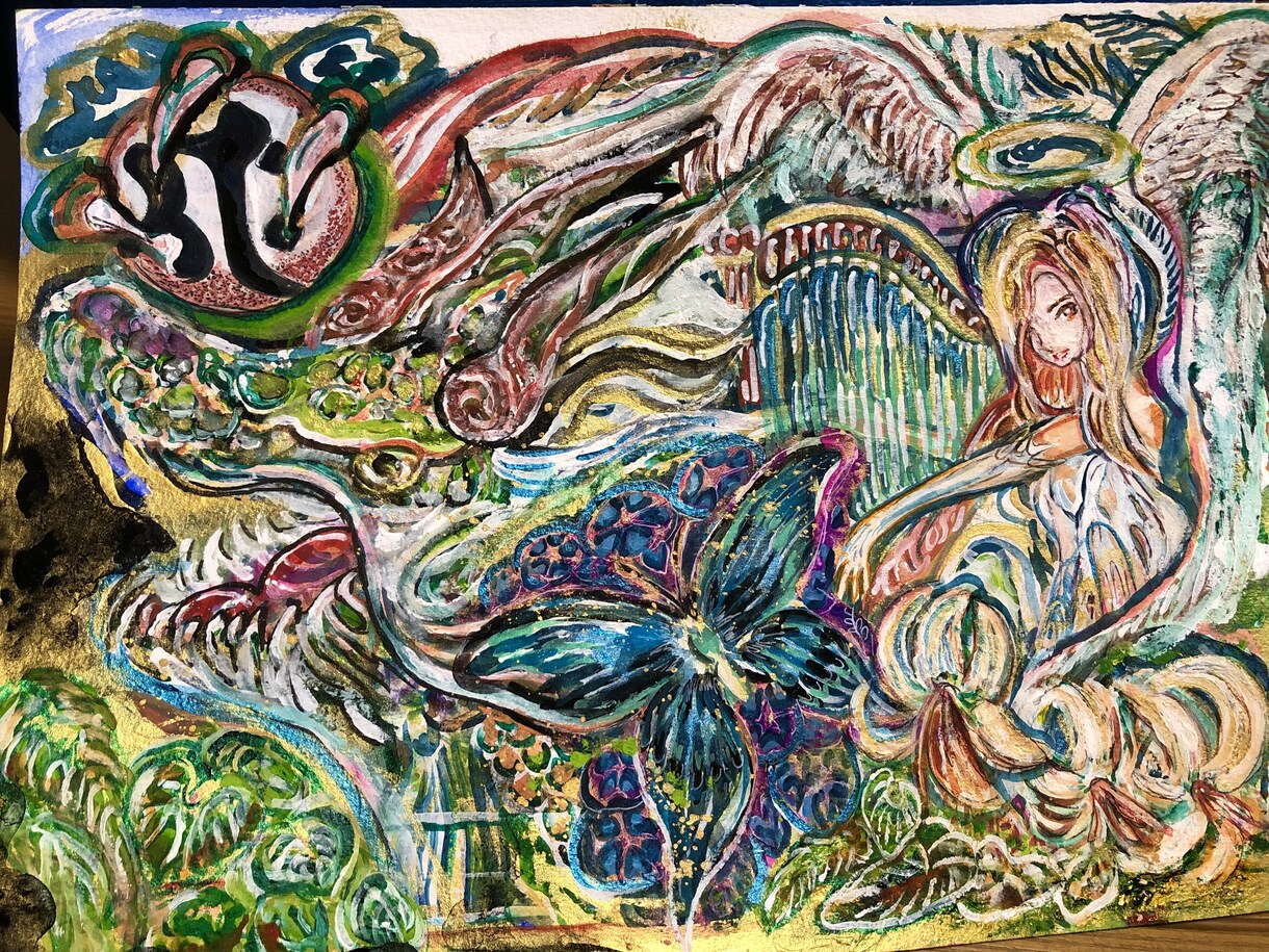 神秘的な世界観の水彩イラストをお描きします オリジナルオーダーメイド絵画をお求めやすいお値段で イメージ5