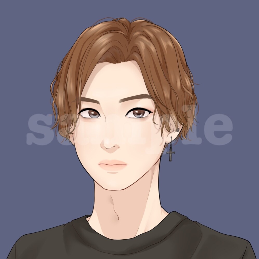 お写真から◎アニメ調の似顔絵を描きます リアルすぎず清潔感のある似顔絵☺︎アイコンやブログ記事に⭐︎ イメージ7