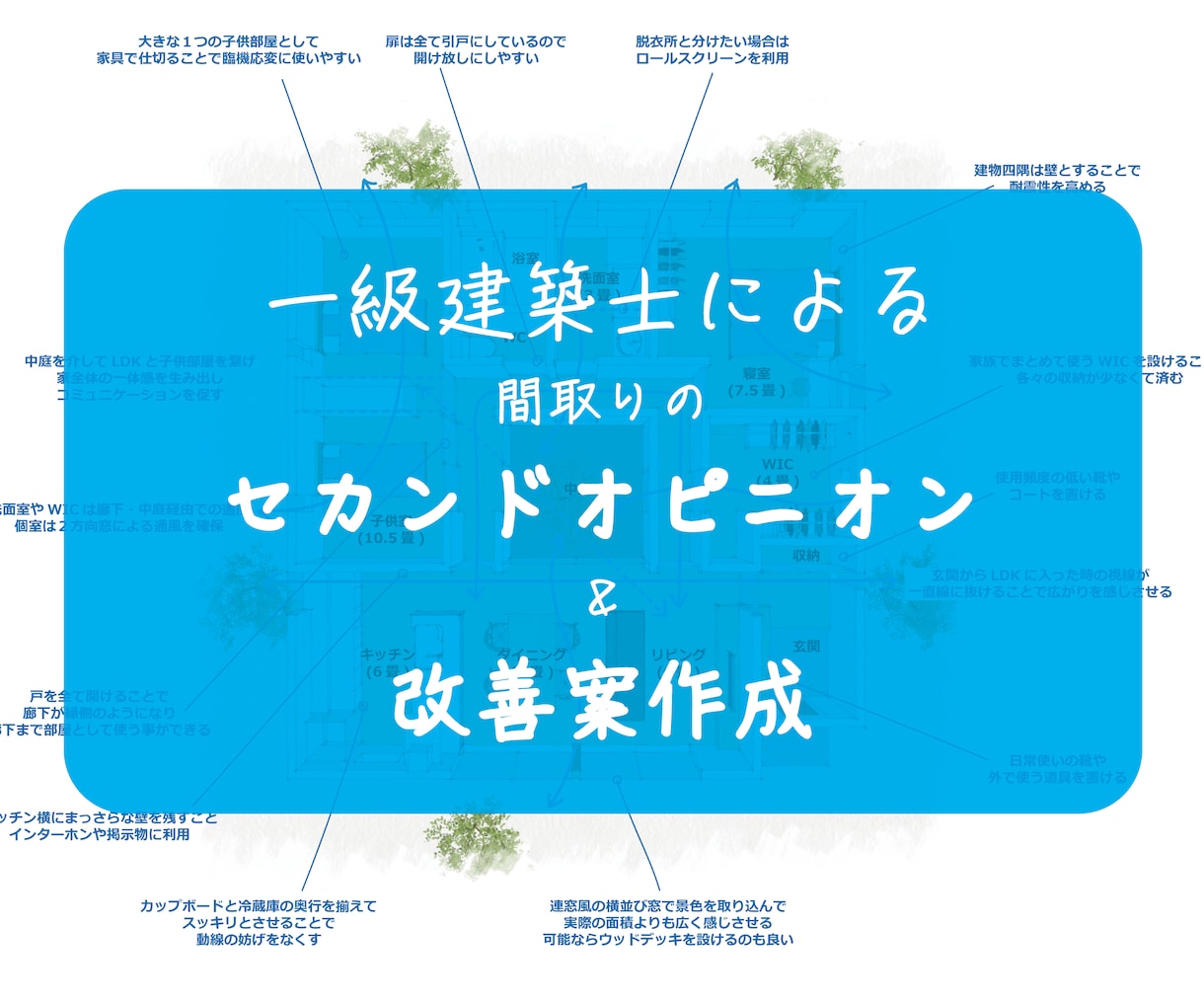 一級建築士が間取りのセカンドオピニオンをします →30代ママ一級建築士が間取り診断とその改善案をご提案！ イメージ1
