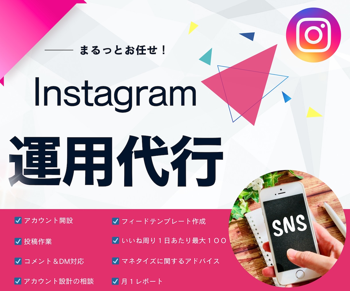 Instagram本気で１ヶ月運用代行します インスタ運用★実績あるプロに丸投げでOK！ イメージ1
