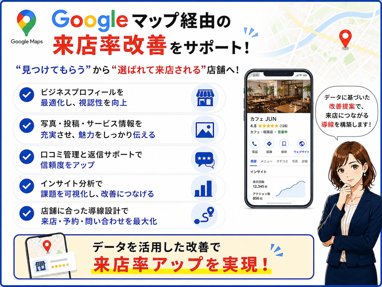 Googleマップ集客を改善します MEO対策でGoogle集客を改善します イメージ5