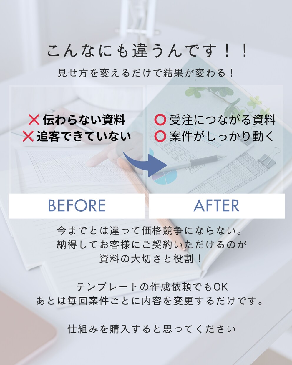 建設会社向け｜伝わる営業資料・チラシ作成します 「いい仕事してるのに伝わらない」をなくします！ イメージ3