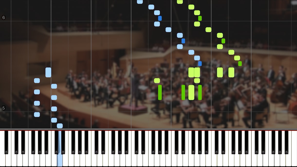 MIDI（or楽譜）をビジュアル化して動画にします ピアノの楽譜を読むのがなかなか苦手な方へ イメージ2