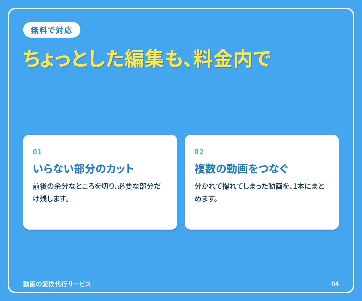 動画の変換代行サービス(MOV/MP4)対応します MOVやMP4、WMVに迅速変換！高品質でお届けします イメージ5