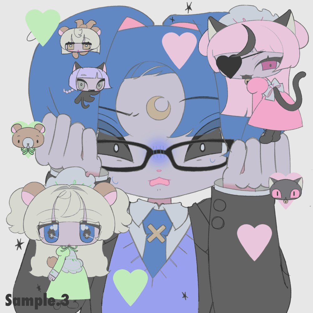 デフォルメ度が選べる、SDキャライラスト作成します ポップな絵柄をグッズやアイコンに！ イメージ6