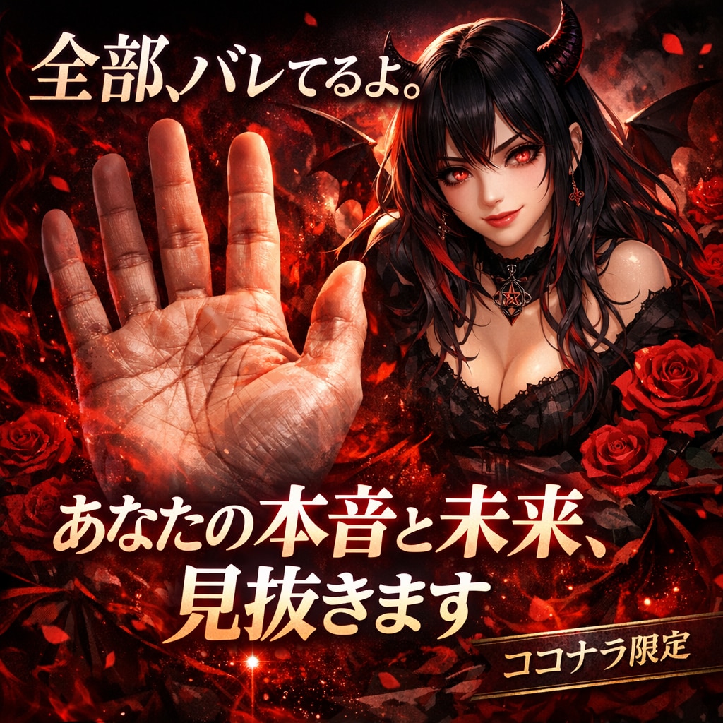 悪魔があなたの手相から“本当の運命”を暴きます あなたの手相でなんでも占います！ イメージ2