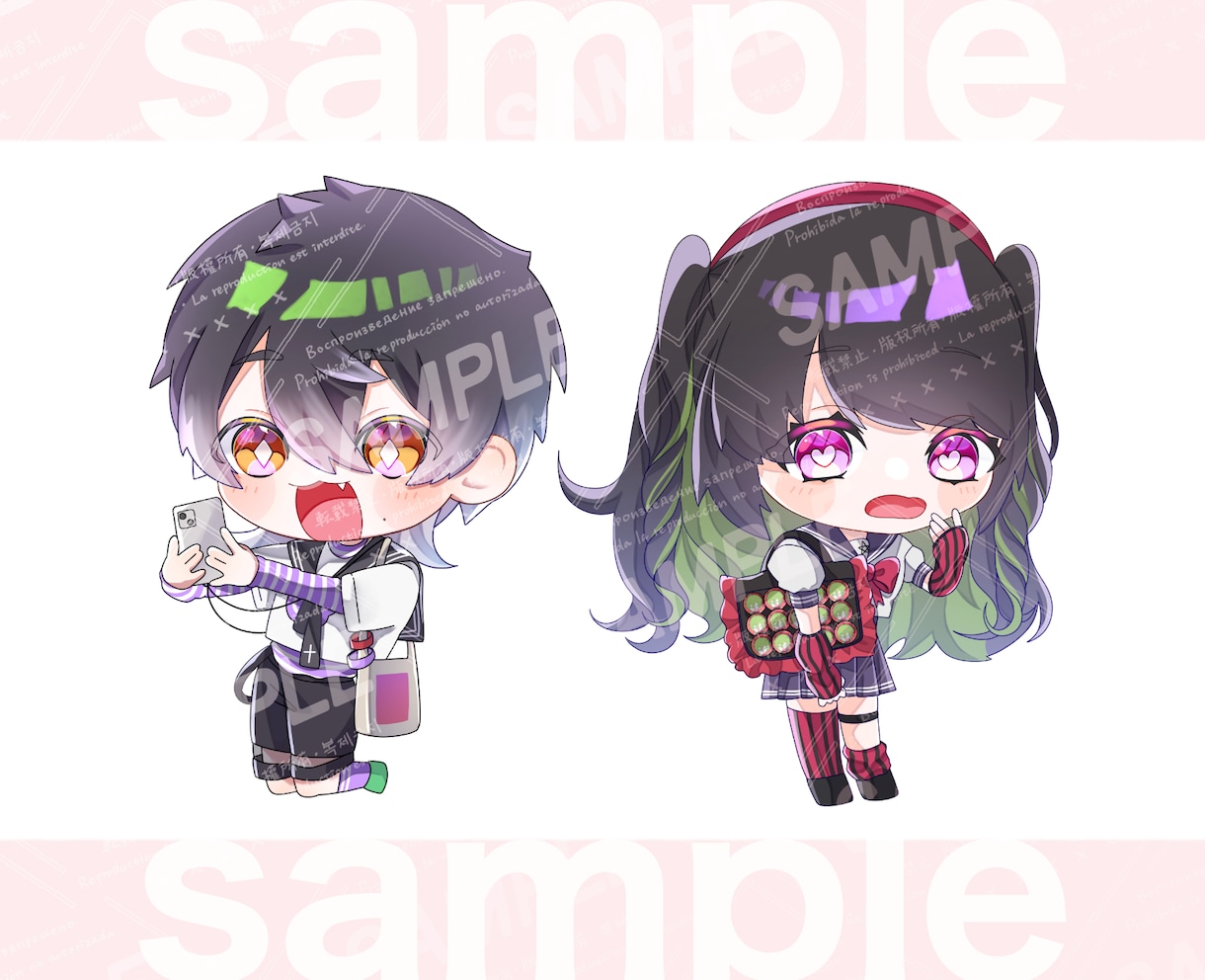 SD(デフォルメ)イラスト承ります 最短3日納品！アニメ塗りのかわいいデフォルメ制作します♪ イメージ5