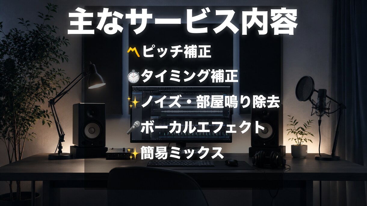 ボーカルの自然なピッチ・タイミング補正をします 歌ってみた・オリジナル曲歓迎！自然な仕上がりを心がけます！ イメージ2